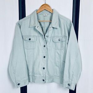 J Jill Classic Denim Jean Jacket Light Blue Wash Unknown Size